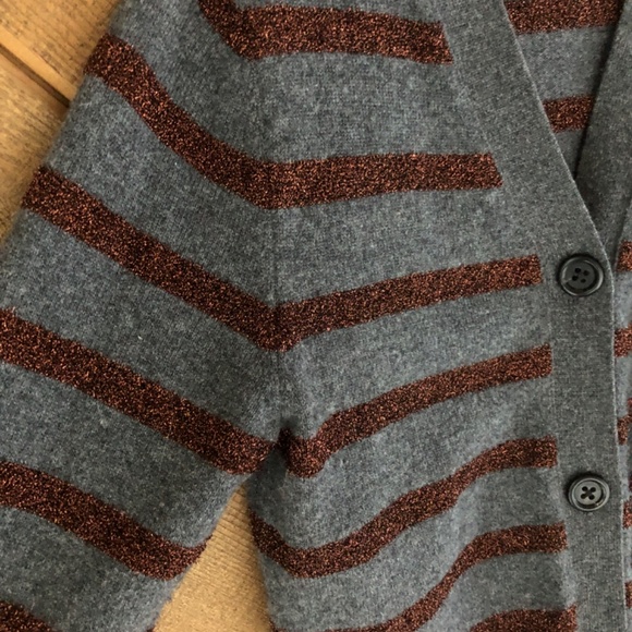 Marc Jacobs Striped Cashmere Cardigan, Size XS - Picture 2 of 5